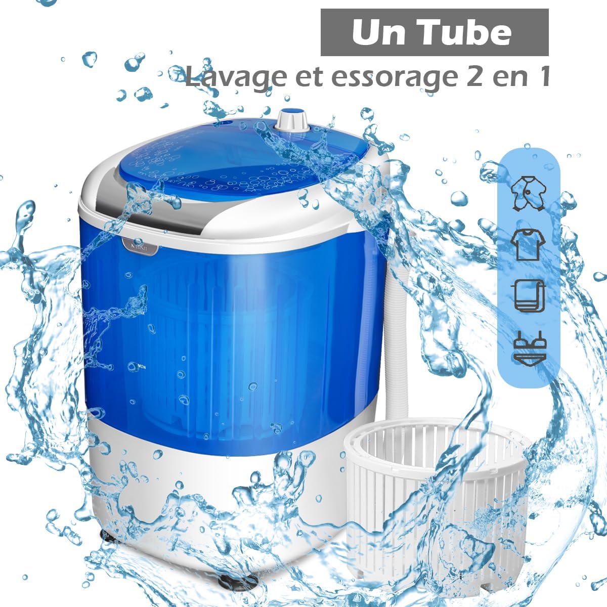 Essore MACHINE À LAVER PORTABLE – LAVE & ESSORE EN QUELQUES MINUTES – JUSTPOURVOUS