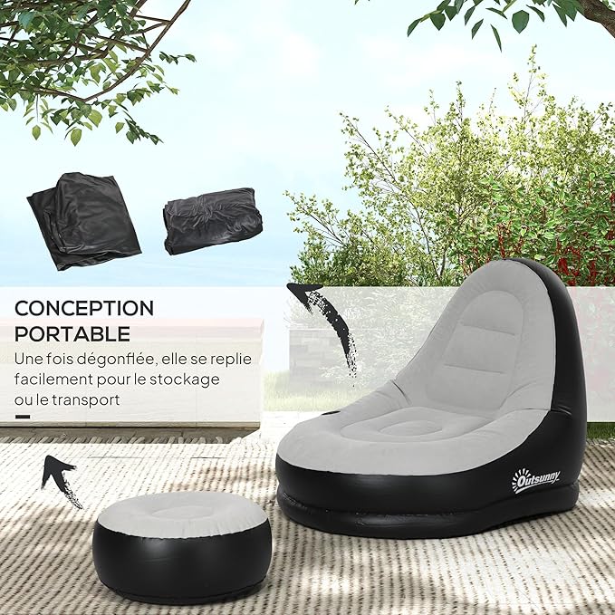 Fauteuil Gonflable Ultra Détente™ – Confort et Style en un Clin d’œil ! - Ma boutique