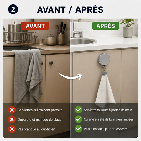 Porte-Serviette Rétractable – Gagnez de la Place dans Votre Cuisine & Salle de Bain - Ma boutique