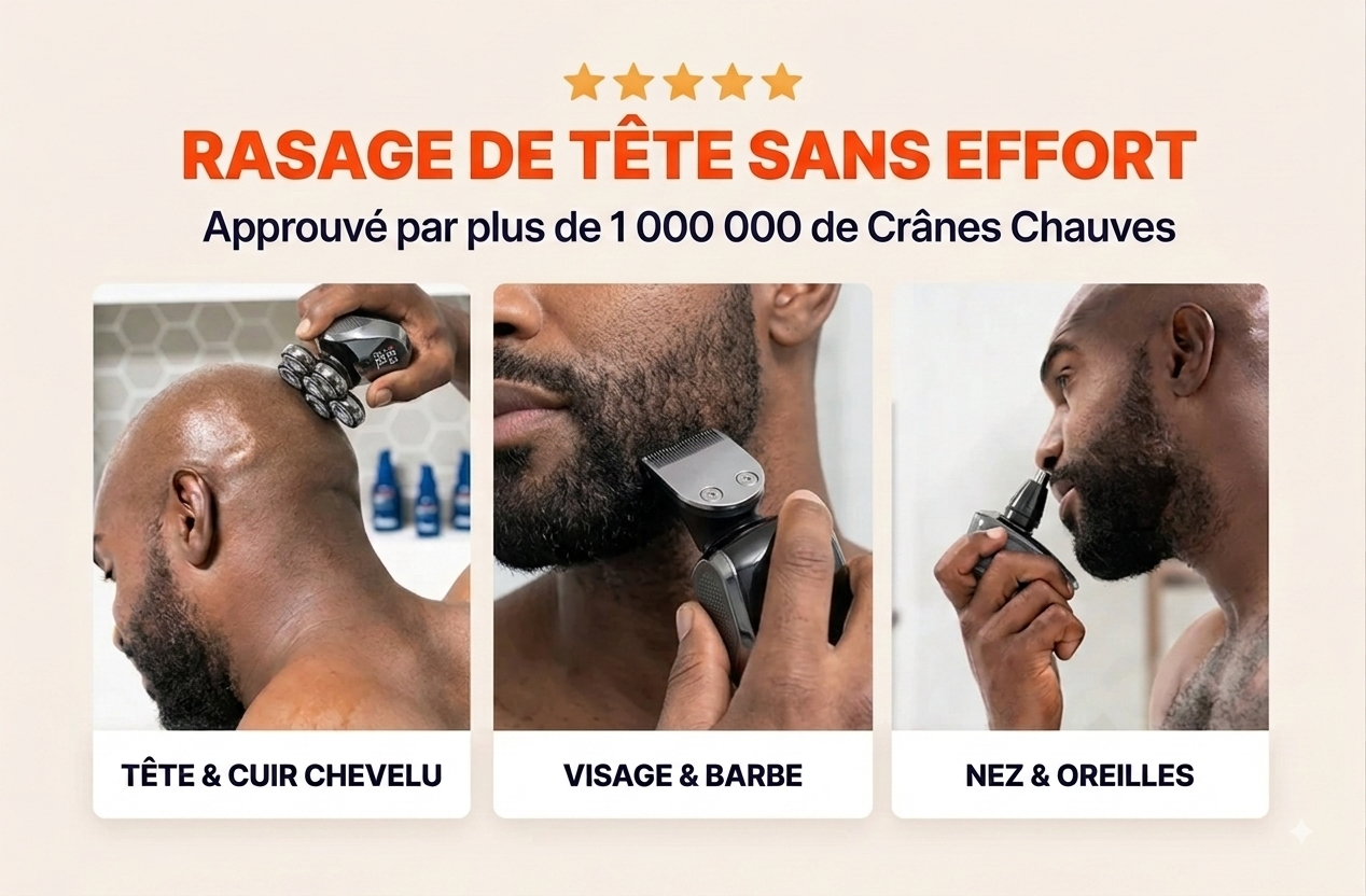 Rasage de la tête sans effort : Un rasage ultra doux et efficace - Ma boutique