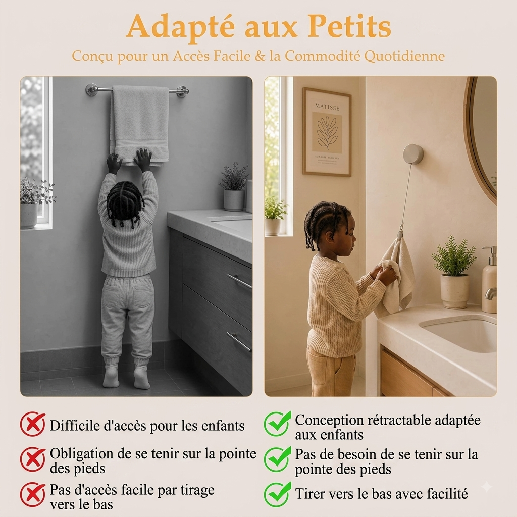 Porte-Serviette Rétractable – Gagnez de la Place dans Votre Cuisine & Salle de Bain - Ma boutique