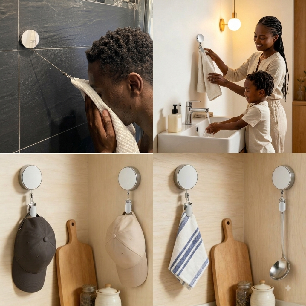 Porte-Serviette Rétractable – Gagnez de la Place dans Votre Cuisine & Salle de Bain - Ma boutique