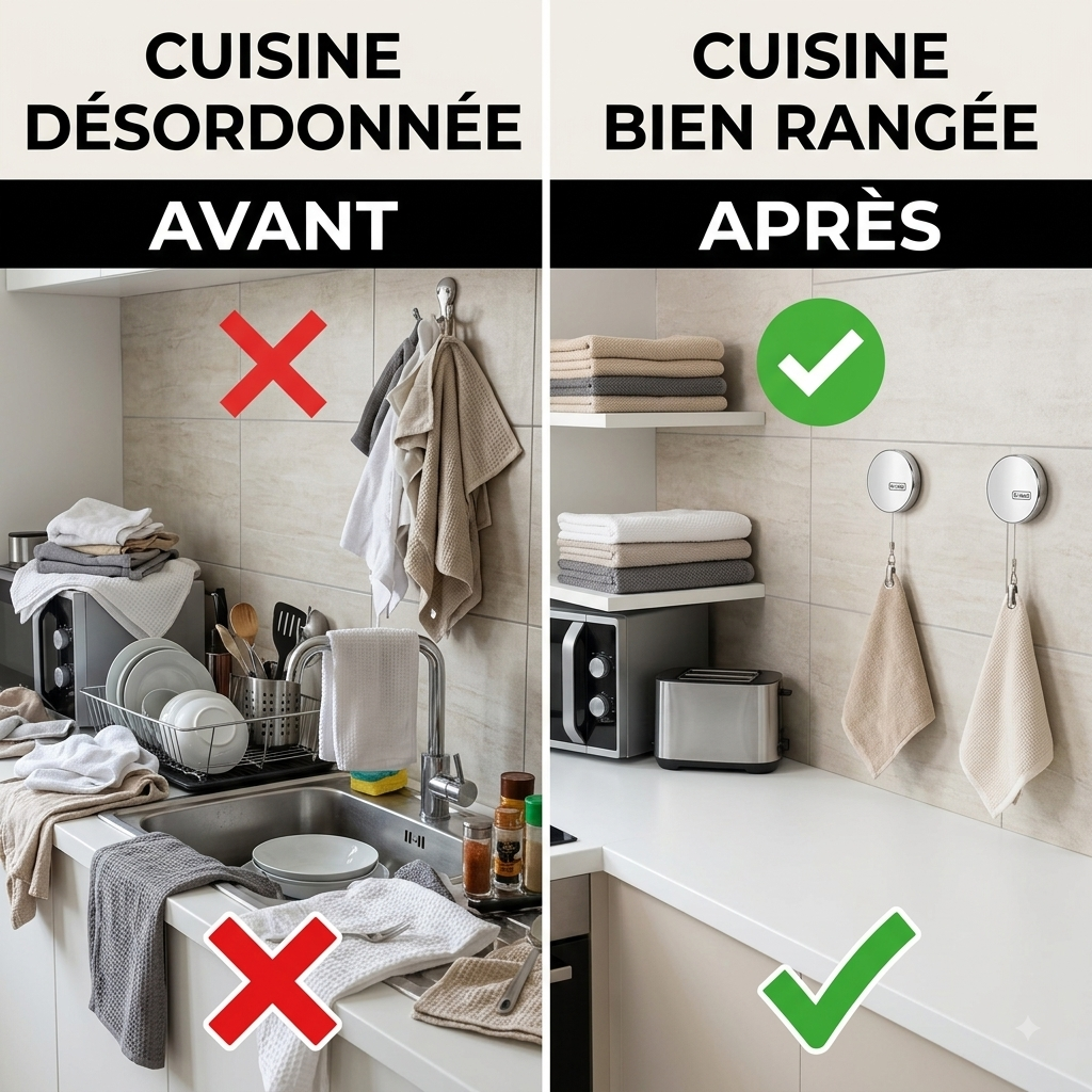 Porte-Serviette Rétractable – Gagnez de la Place dans Votre Cuisine & Salle de Bain - Ma boutique