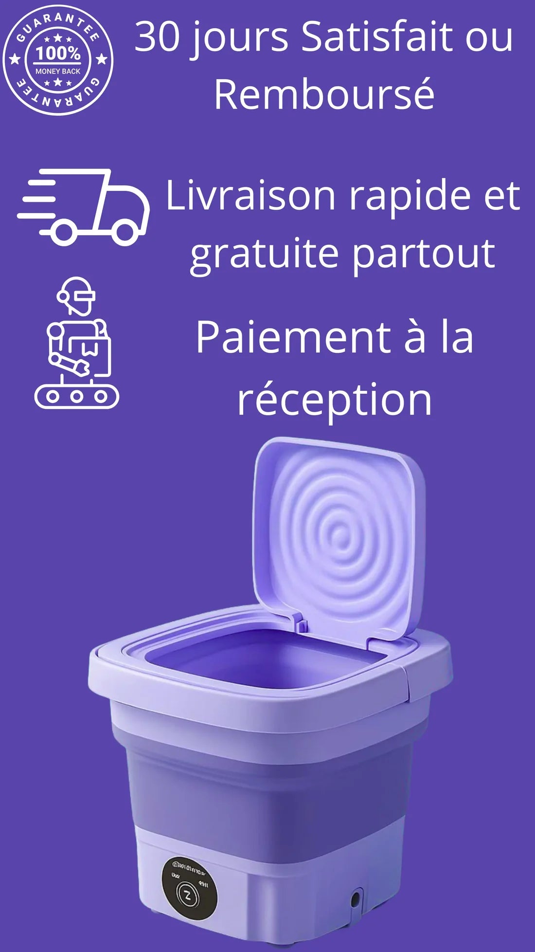 Mini Machine à Laver Portable & Pliable